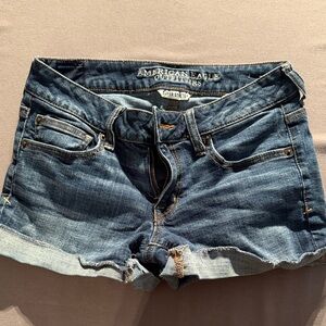 American Eagle Outfitters Dark Blue Shortie Jean Shorts